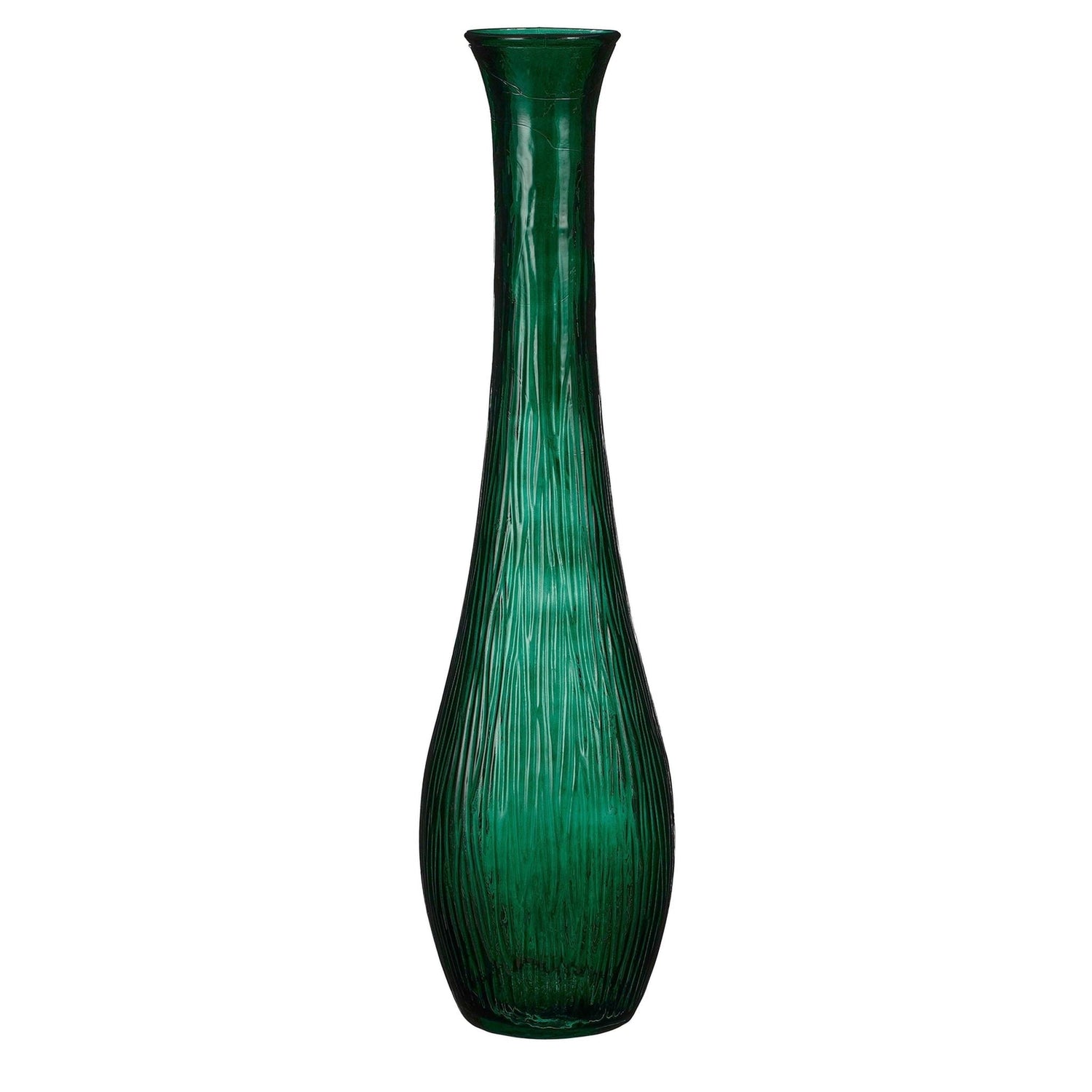 Mica Decorations Vaas Dix - 25x25x99cm - Gerecycled glas  - Groen