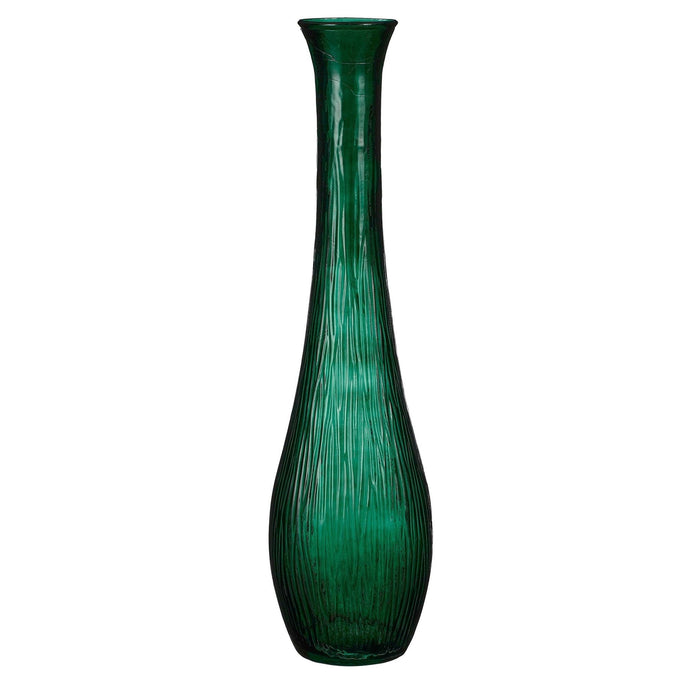 Mica Decorations Vaas Dix - 25x25x99cm - Gerecycled glas  - Groen