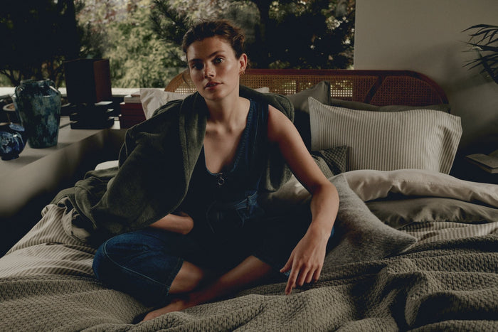 Home Salerno Dekbedovertrek Sage Green | 140 x 200|220 cm | Groen