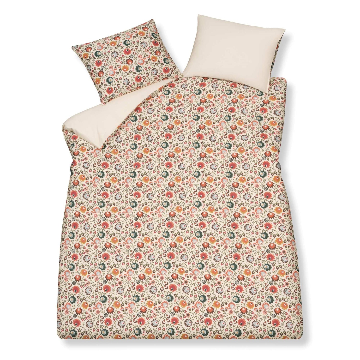 Pure 87 Dekbedovertrek Cream Tan | 200 x 200|220 cm | Beige | Rood