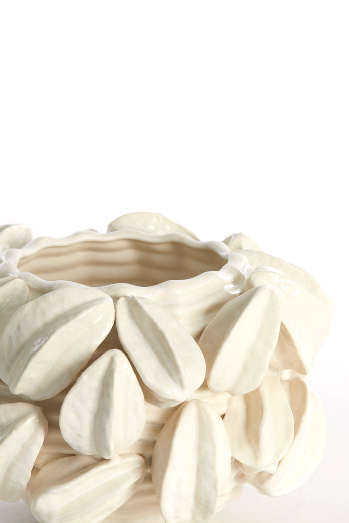 Light&living Vaas deco 33,5x33x23 cm CARAMBOLA keramiek crème