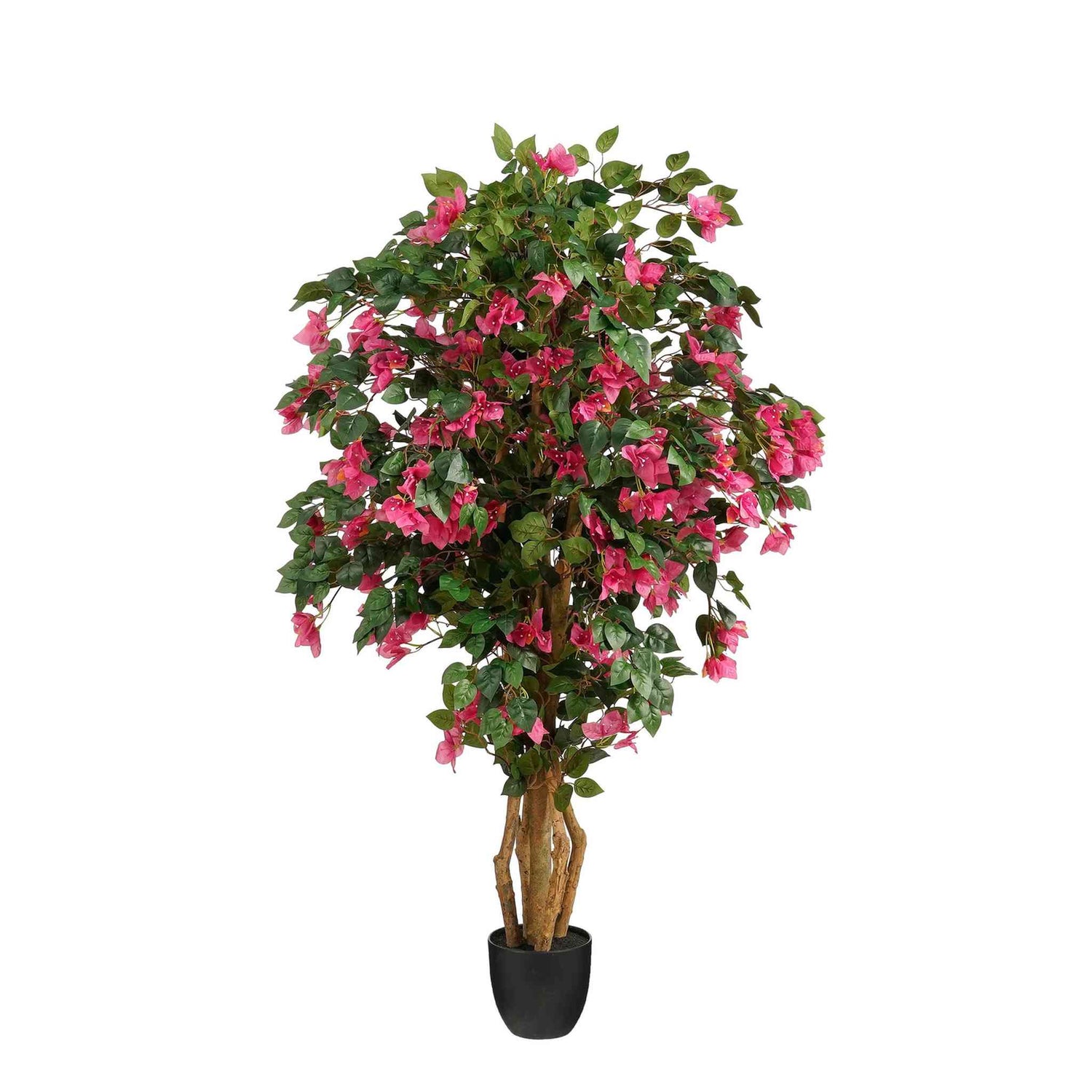 Mica Decorations Kunstbloem Bougainvillea - 70x70x140 cm - Polyester - Donker Roze