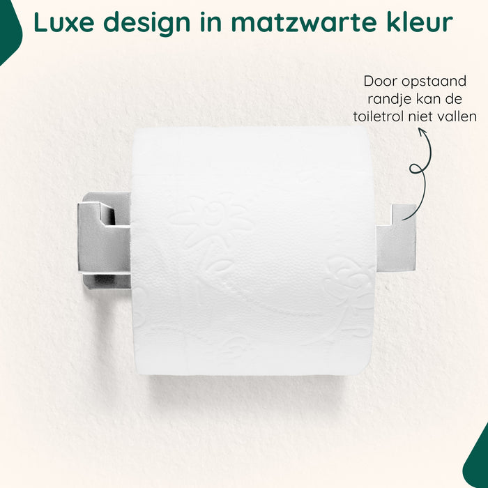 XIVADA WC rolhouder Luca - Zonder Boren - Rvs - Zelfklevend - Zilver
