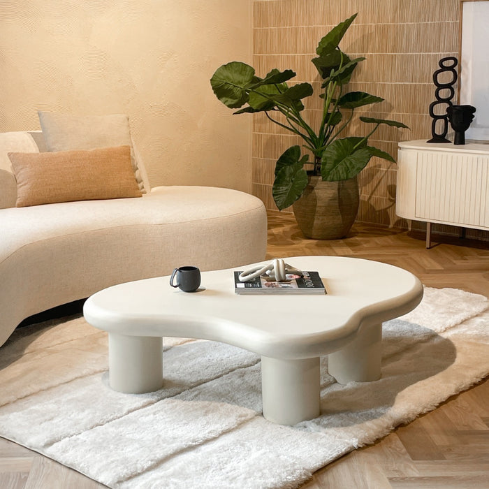 Livingfurn - Salontafel Ivoor Beton - 120x88x30cm - Feline