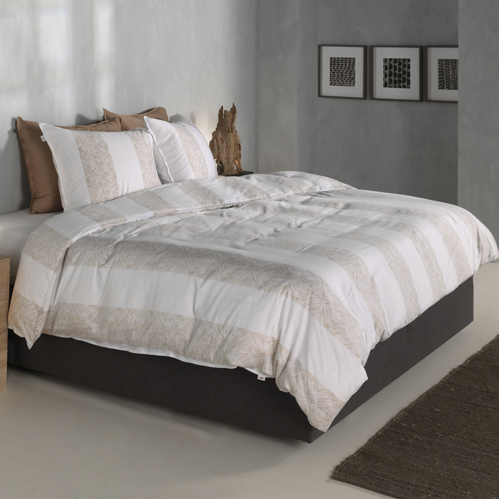 Zo Home Dekbedovertrek Katoen Satijn Tratti di Satinado - forest sand