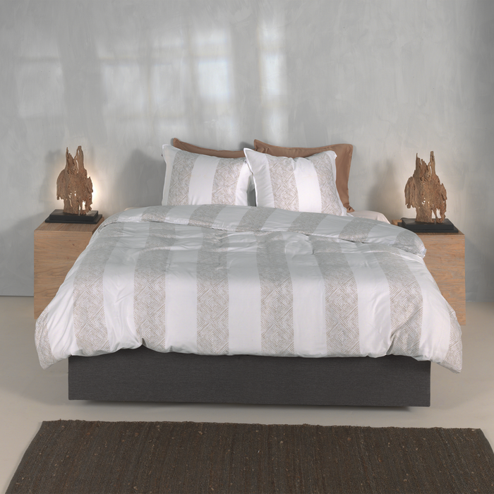 Zo Home Dekbedovertrek Katoen Satijn Tratti di Satinado - forest sand