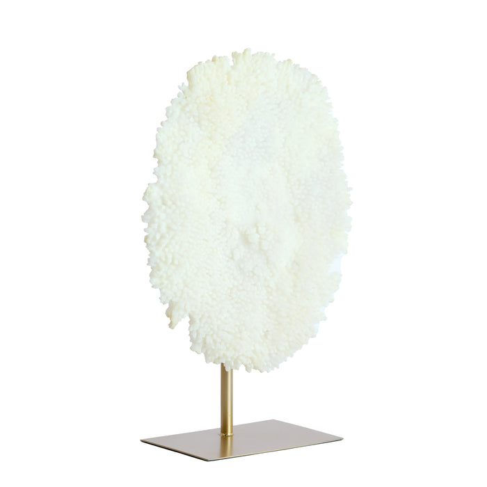 Light&living Ornament op voet 46x20x69 cm CORAL crème+antiek brons