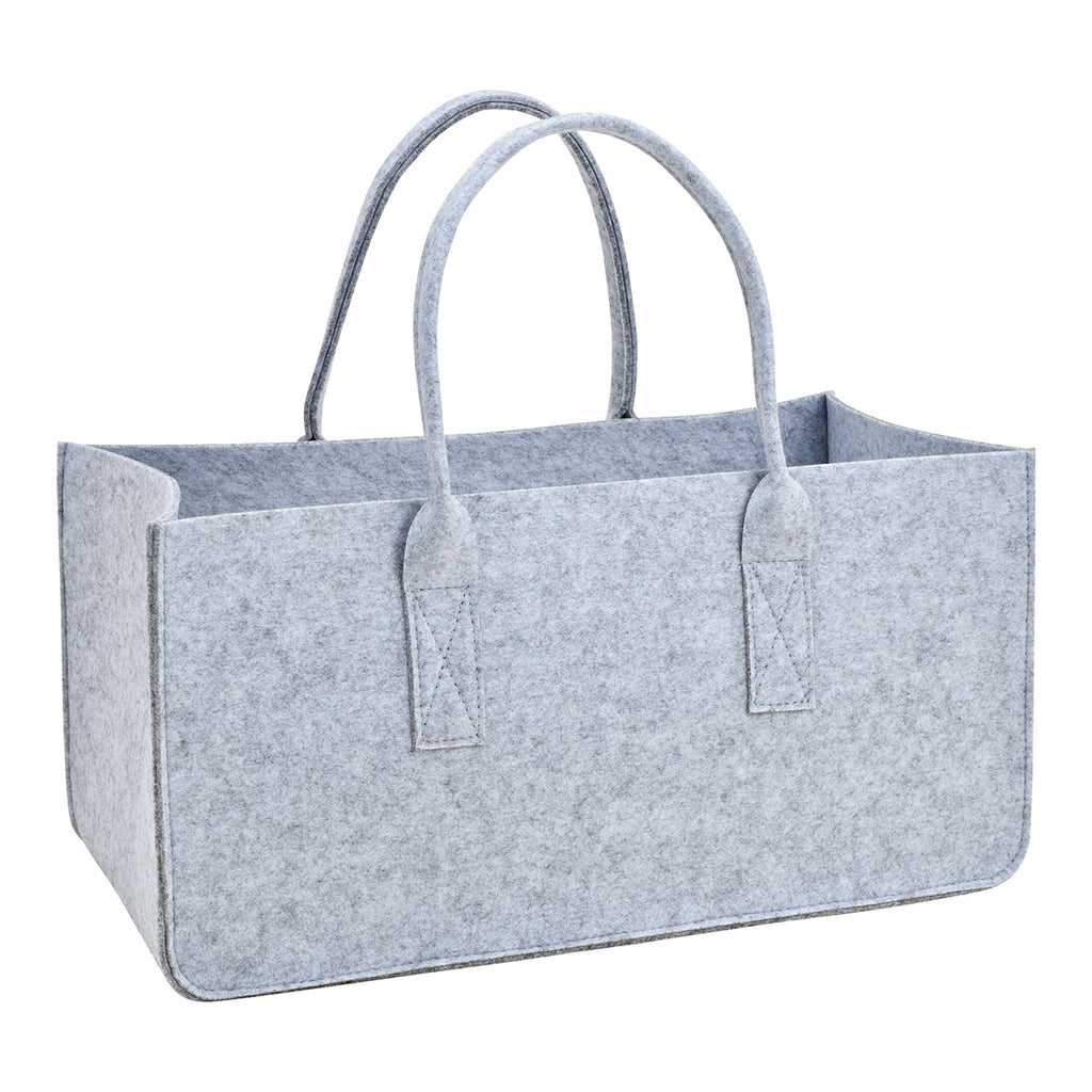 SVJ Mand Brandhoutzak - 25x50x25 cm - Vilt - Grijs