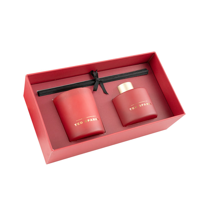 Ted Sparks - Geurkaars & Geurstokjes Diffuser - Gift Set - Spiced