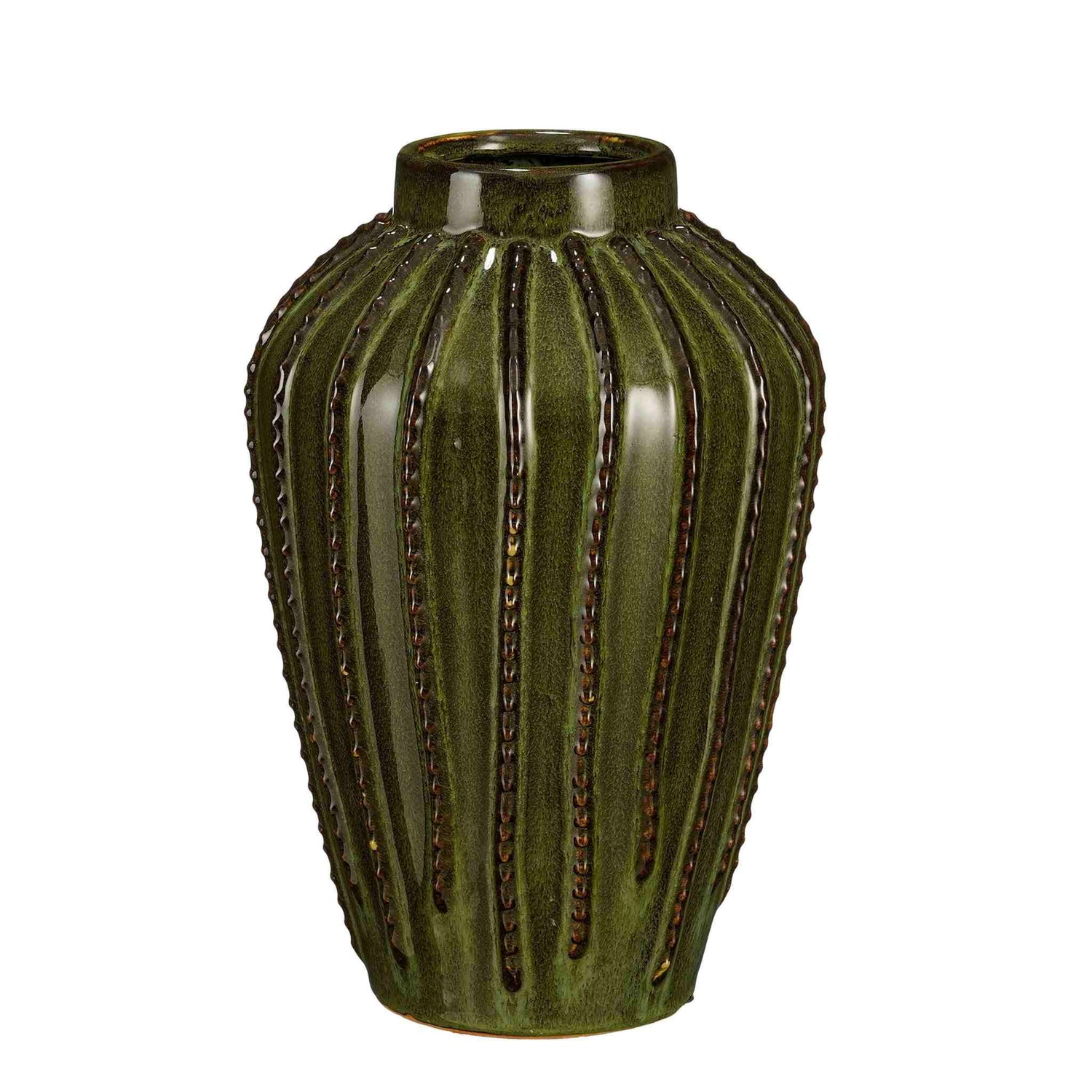 Mica Decorations Vaas Cathy - 20x20x29 cm - Keramiek - Groen