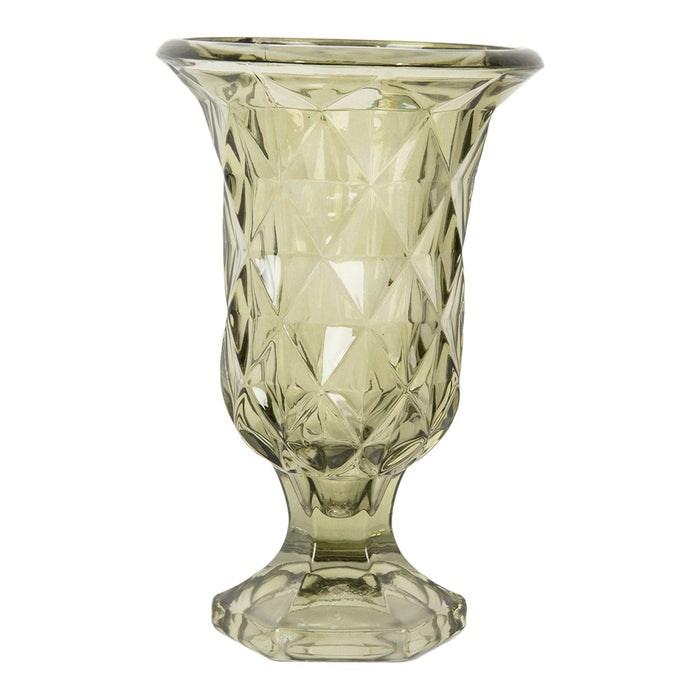 Clayre & Eef Vaas Ø 12x18 cm Groen Glas