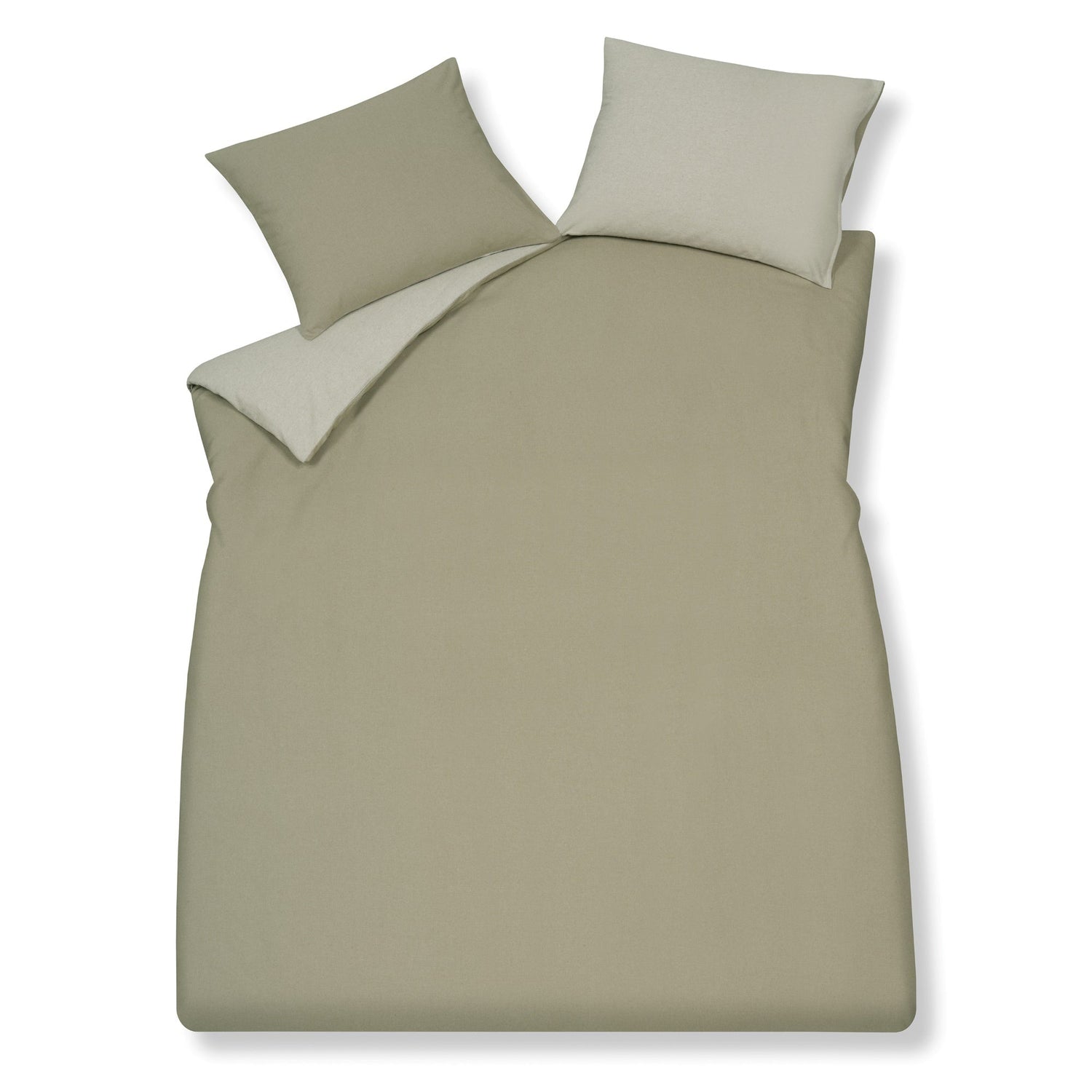 Home Livorno Dekbedovertrek Sage Green | 200 x 200|220 cm | Groen