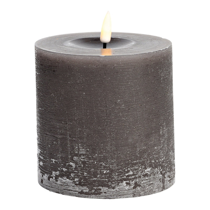 SVJ Kaars LED - 10x10x10 cm - Wax - Bruin