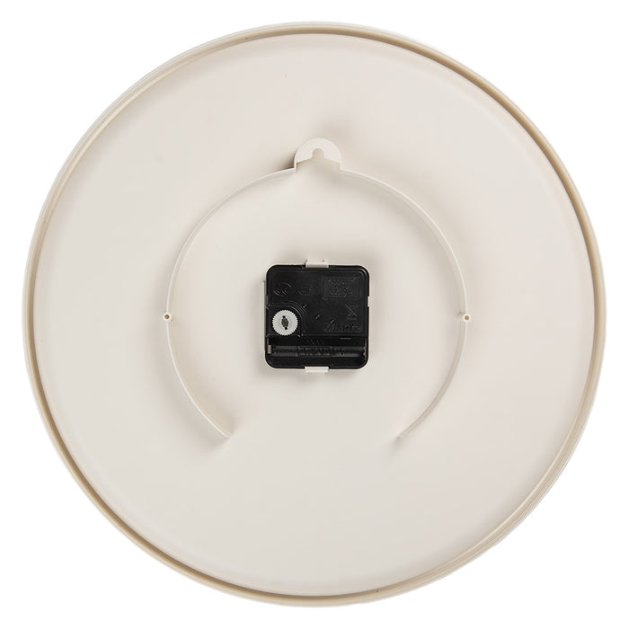 Gabriël Wandklok Ø 32x4 cm Wit Kunststof