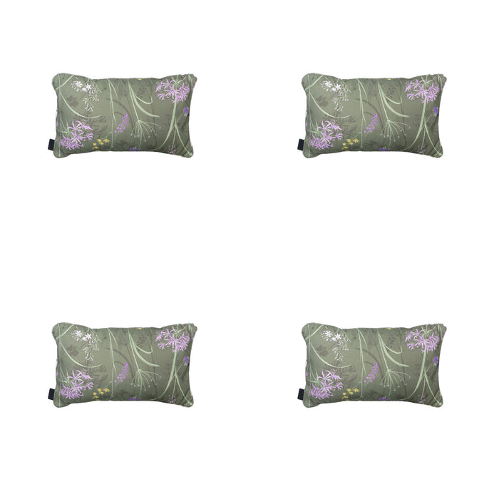 Madison - Sierkussen Donna green canvas eco - Ca. 30x50 cm - Set van 4
