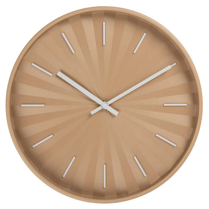 Gabriël Wandklok Ø 31x5 cm Beige Kunststof