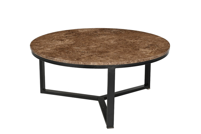 Livingfurn - Salontafel Senna Emperador 80cm - Marmer