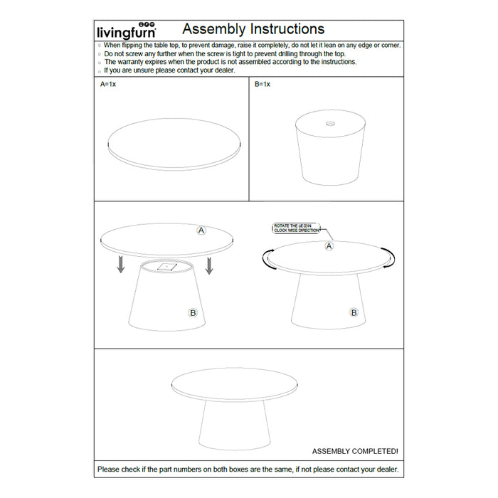 Livingfurn Valentino Round 75cm