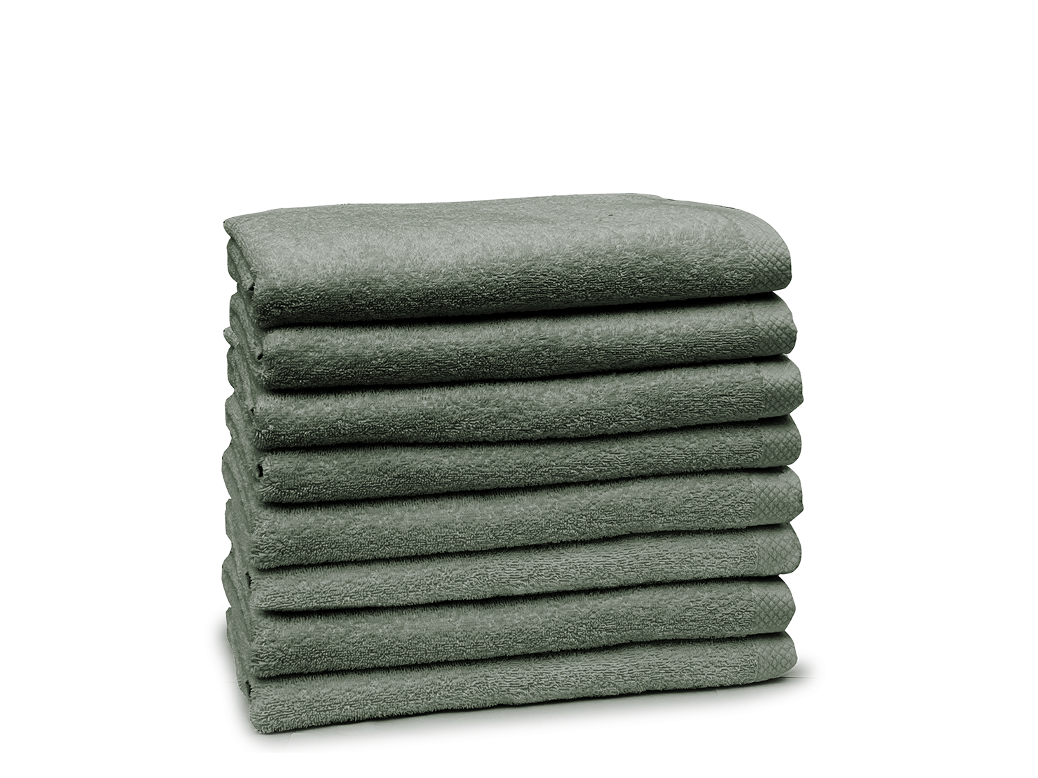 Eleganzzz Badlaken 100% Katoen 70x140cm - olive green - Set van 8