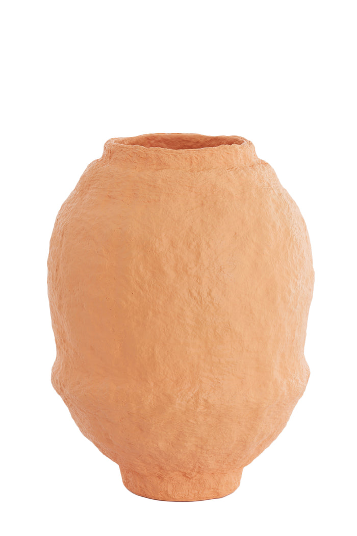 Light & Living Light&living Vaas deco Ø45x60 cm LEANO mat oranje