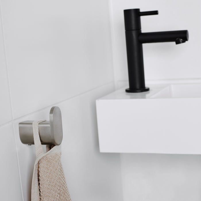 XIVADA Handdoekhaakje Dona - Inclusief schroefset - Zilver - Set van 2