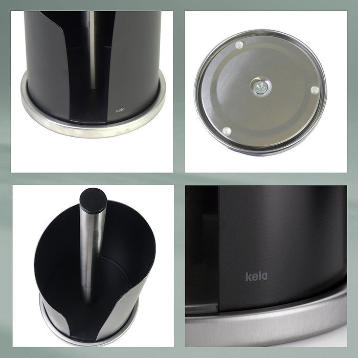 Keukenrolhouder Zwart - Kela | Stella