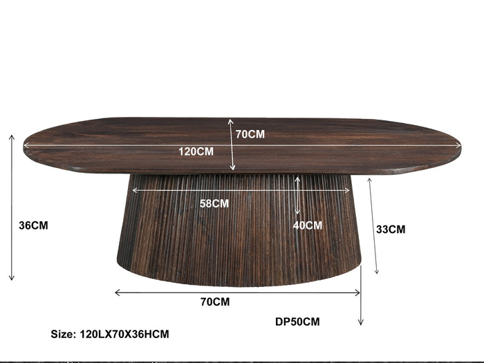 Livingfurn - Salontafel - Salvator Walnut Oval 120