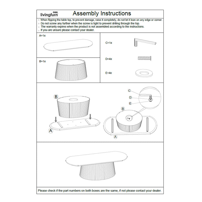 Livingfurn - Salontafel - Salvator Walnut Oval 120