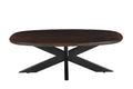 Livingfurn - Salontafel Jesper Brown 120cm - Mangohout | Gecoat Staal