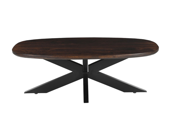 Livingfurn - Salontafel Jesper Brown 120cm - Mangohout | Gecoat Staal