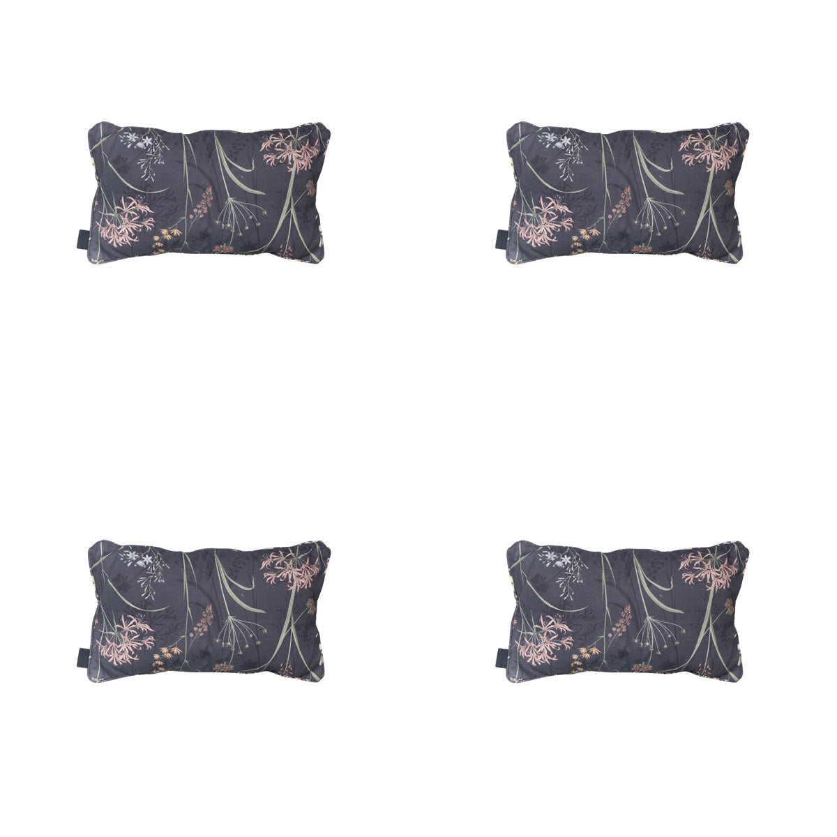 Madison - Sierkussen Donna grey canvas eco - Ca. 30x50cm - Set van 4