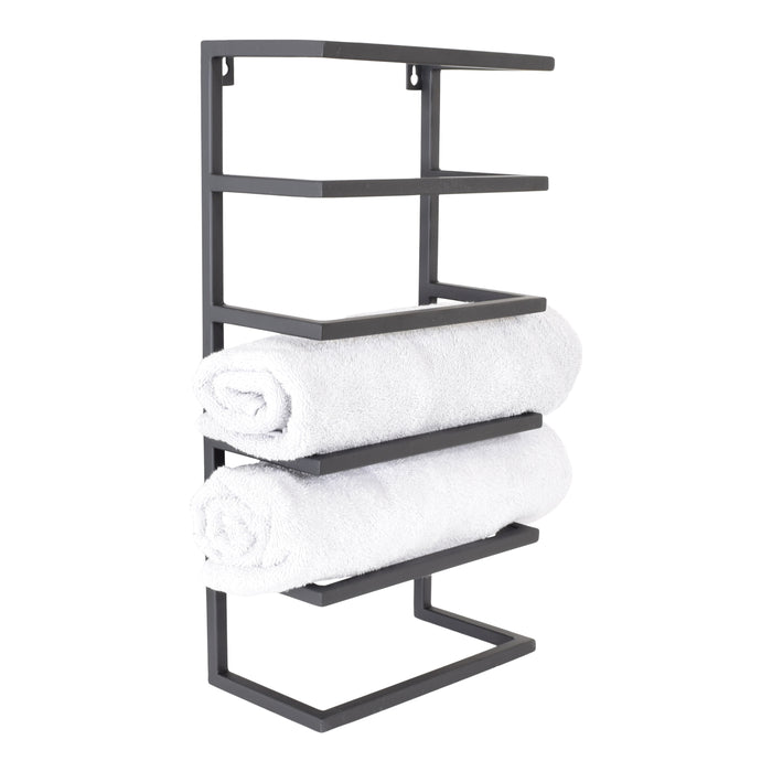 LOFT42 Kick Wandhanddoekenhouder 5 laags - Zwart - Metaal