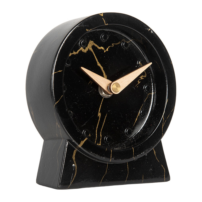 Gabriël Tafelklok 11x4x12 cm Zwart Metaal