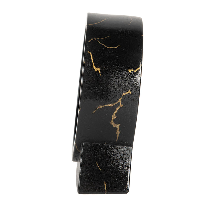 Gabriël Tafelklok 11x4x12 cm Zwart Metaal