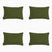 Madison - Sierkussen Moss green canvas eco - Ca. 30x50 cm - Set van 4