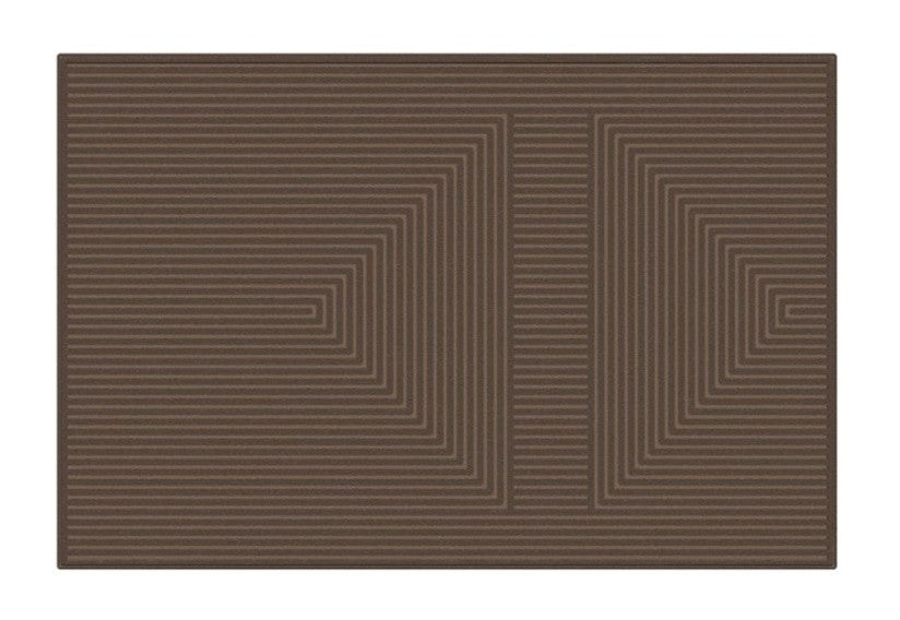 MD Entree - Deurmat - Ribmat - Curves - Square - Taupe - 50 x 80 cm -