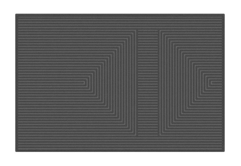 MD Entree - Deurmat - Ribmat - Curves - Square - Anthra - 80 x 120 cm