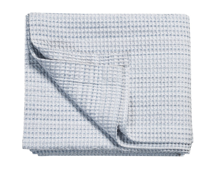 Bedsprei | Wafeldeken Pure 31 Faded Denim | 180 x 260 cm | Wit | Blauw