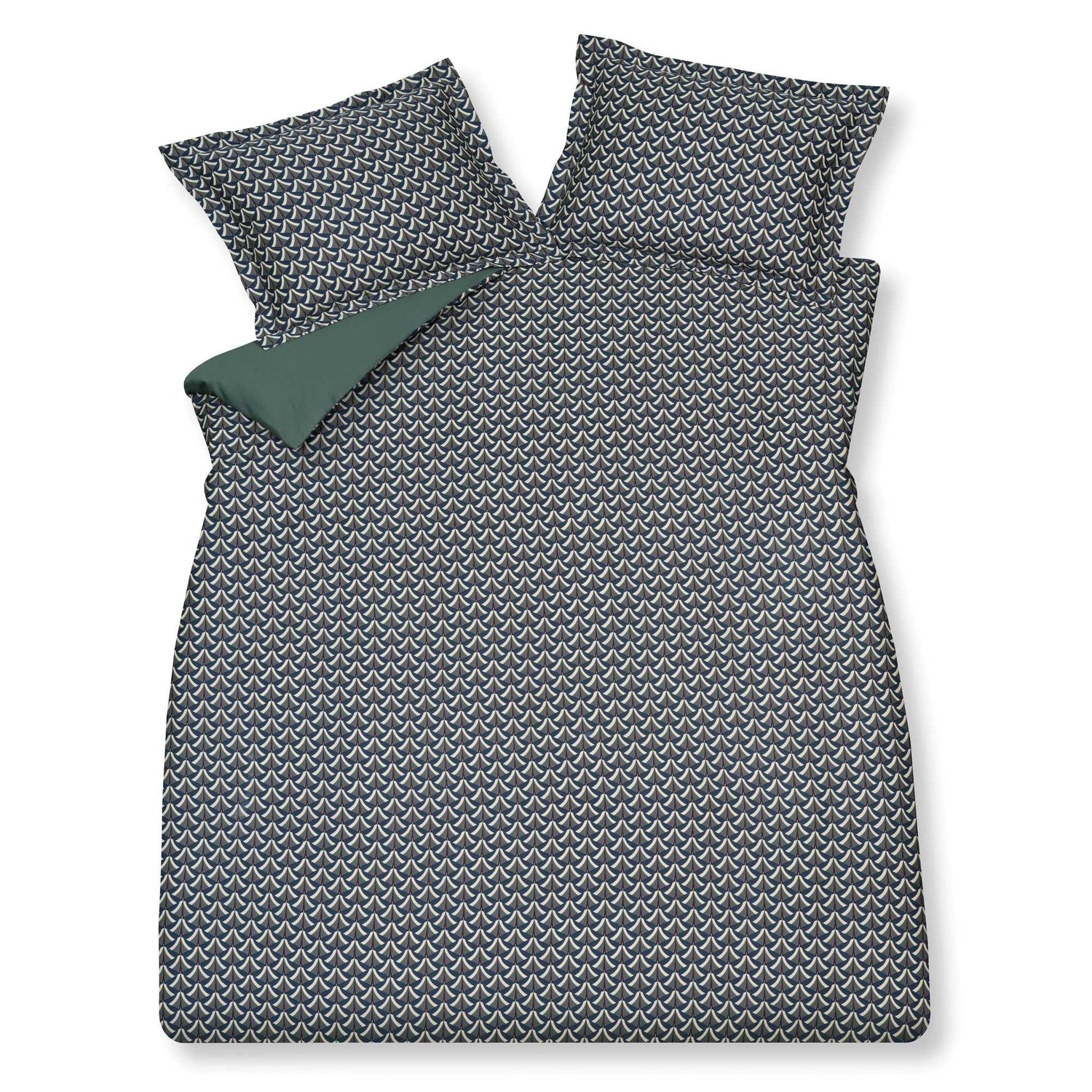 Jive Dekbedovertrek Oceanview | 140 x 200|220 cm | Groen | Blauw