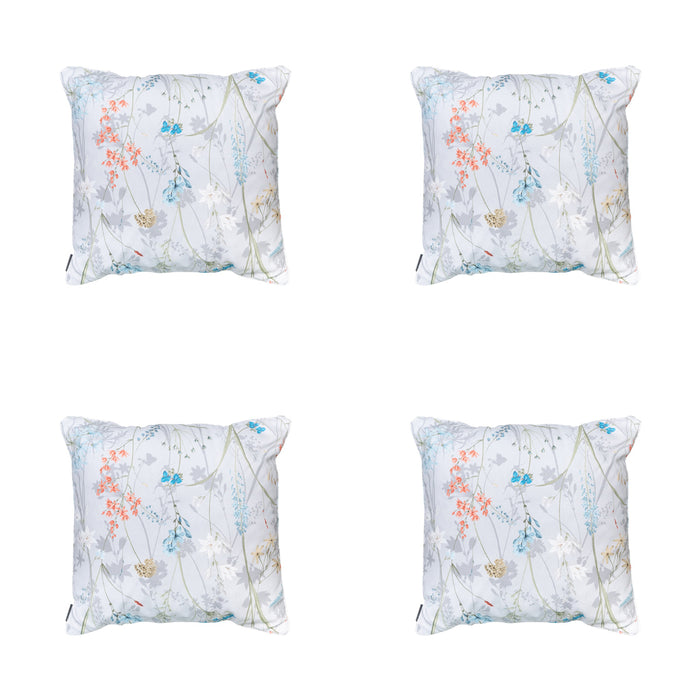 Madison - Sierkussen Donna azure canvas eco - Ca. 50x50 cm - Set van 4