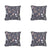 Madison - Sierkussen Donna grey canvas eco - Ca. 50x50 cm - Set van 4