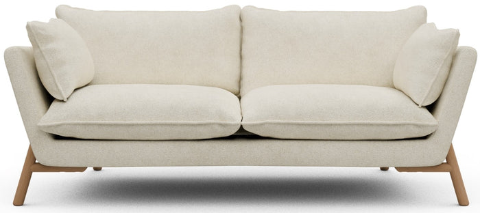 Kragelund Hasle 2-zits Bank Gebroken Wit Bouclé | Eiken