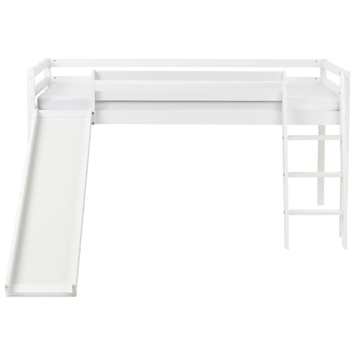 Beliani - STAPLE - Hoogslaper - Wit - 90 x 200 cm - Dennenhout