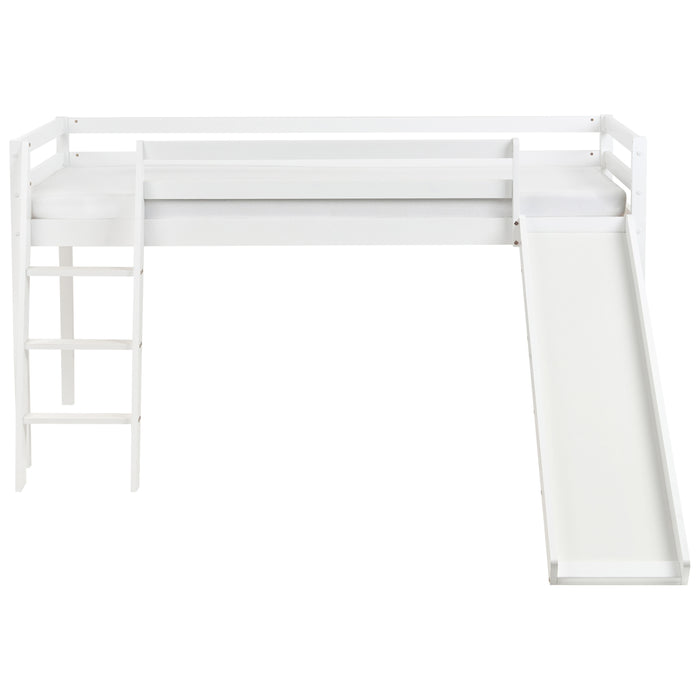 Beliani - STAPLE - Hoogslaper - Wit - 90 x 200 cm - Dennenhout