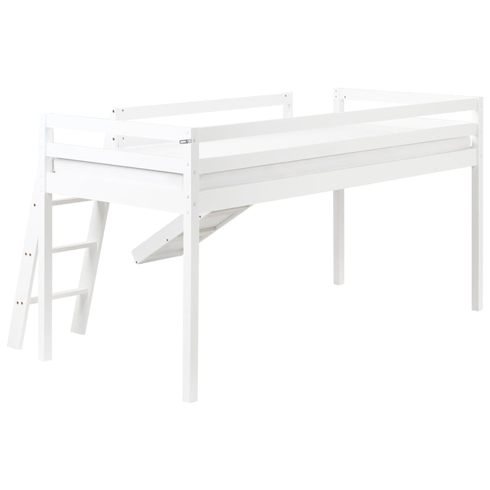 Beliani - STAPLE - Hoogslaper - Wit - 90 x 200 cm - Dennenhout