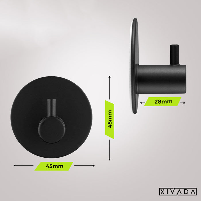 XIVADA Toiletset - Wc Rolhouder - Handdoekhaak - Toiletborstel - Zwart