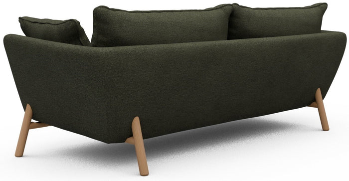 Kragelund Hasle 3-zits Bank Bosgroen Bouclé | Eiken