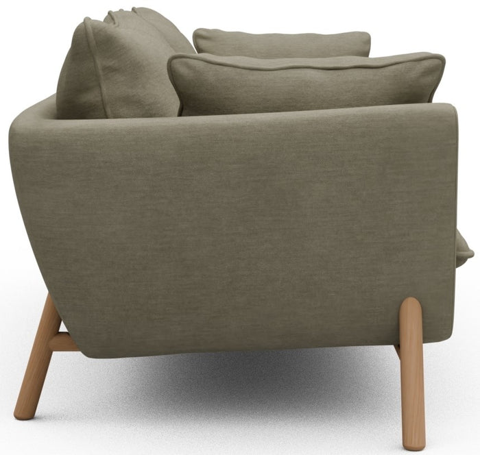 Kragelund Hasle 3-zits Bank Stoffig Zand | Eiken