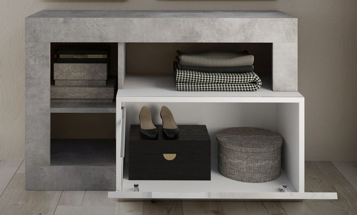 Benvenuto Design Hamburg Hoogglans Wit | Beton Halbank