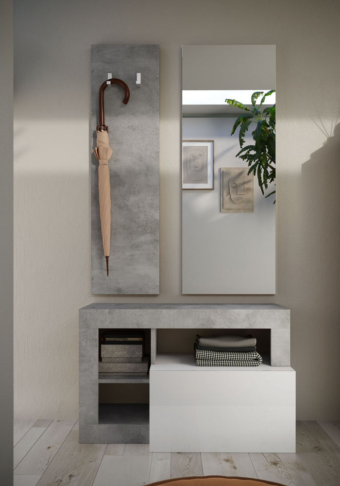 Benvenuto Design Hamburg Hoogglans Wit | Beton Halbank